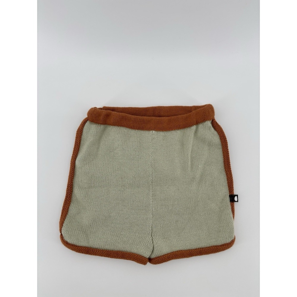NWT Oeuf Baby Pale Green 70's Knit Shorts‎ 18/24 Months 100% Cotton Retro